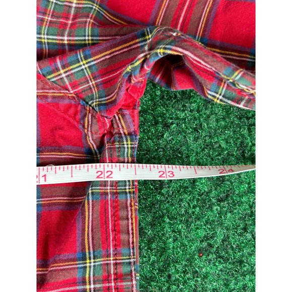 Vintage Chaps Ralph Lauren Red Plaid‎ Button Down Shirt Men’s Size Medium - Picture 5 of 8